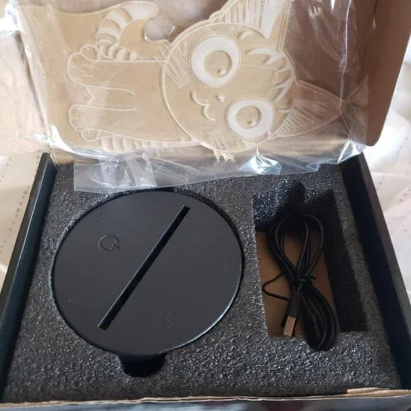 Table Lamp - Kitty Cat Night Light -16 Colors - Picture 4 of 6